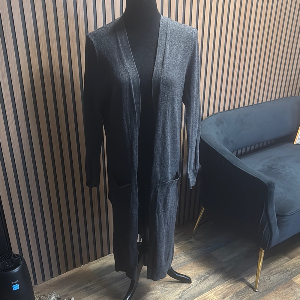 Matty M Charcoal Knit Cardigan